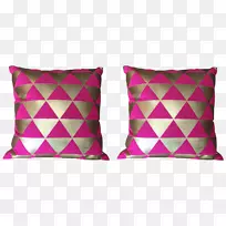 投掷枕头垫粉红色m长方形枕头