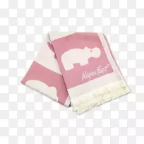 纺织粉红m动物饼干毛毯-动物饼干