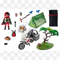 Playmobil摩托车玩具营地帐篷-摩托车