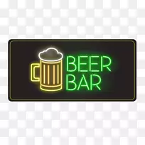 啤酒淡咖啡厅霓虹灯-啤酒