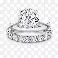结婚戒指订婚戒指克拉钻石立方氧化锆