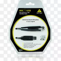麦克风Behringer xlr连接器音频usb音频和视频接口和连接器