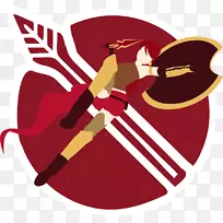 Pyrrha Nikos jaune弧符号Pyrrha珠宝-RWBY