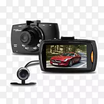 汽车仪表盘数字录像机1080 p摄像机.双摄像机