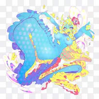 Pixiv无脊椎动物微软天蓝色剪贴画-美人鱼闪闪发光