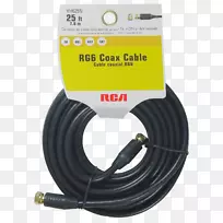 同轴电缆rg-6 rca连接器扬声器电线同轴电缆