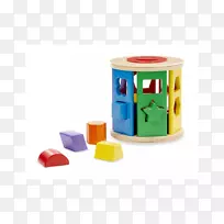 梅丽莎和道格教育玩具匹配和滚动形状分类器玩具块-玩具