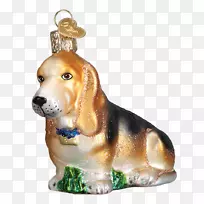 Beagle basset猎犬贝西恩标准和圣诞节装饰犬品种-圣诞节