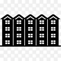 公寓，房地产，共管公寓，电脑图标，房屋-公寓