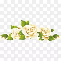 花园玫瑰水彩画花卉剪贴画