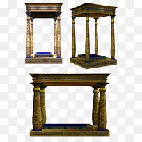古埃及柱建筑风格.柱