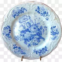 板式陶瓷蓝、白陶器铁石瓷器餐具.板