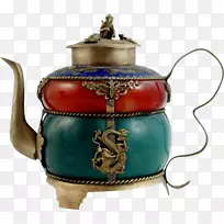 茶壶钴蓝田纳西水壶
