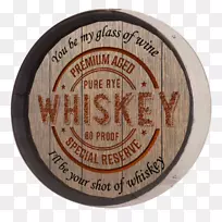 波旁威士忌标签桶