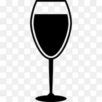 红葡萄酒，汽水，甜品，葡萄酒，玻璃杯