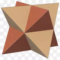 两个四面体的四面体化合物，星状八面体，柏拉图形立体正多面体-三角形
