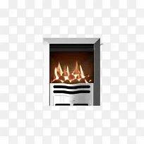 加热炉子，木炉子，烤面包炉，煤气炉火焰