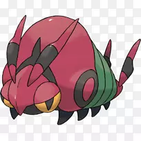 口袋妖怪黑白口袋妖怪x和y venipede Pokémon交易牌游戏