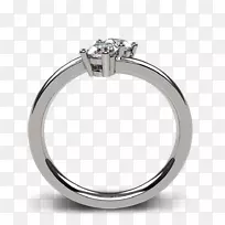 订婚戒指纯银立方氧化锆戒指