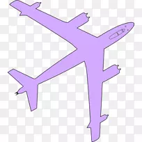 飞机线条粉红m剪贴画-飞机