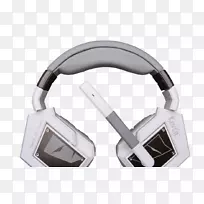 耳机，麦克风，Tesoro Kuven天使A1 7.1虚拟白色游戏耳机音频热Take Cronos RGB 3D 7.1环绕声ht-cro-diecbk-21-虚拟环绕声