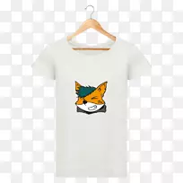 t恤服装蓝袋套筒t恤