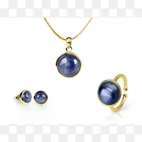 蓝宝石耳环项链珠宝-塔希提珍珠