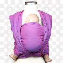 紫色婴儿吊带、婴儿运输经纱和纬.紫色