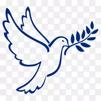 鸽是象征和平的象征，是哀悼鸽子的象征。