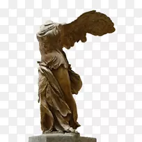 公元前2世纪萨默斯·缪斯·杜卢浮宫大理石雕塑的有翼胜利-耐克