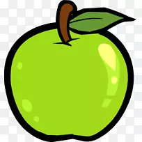 苹果曼扎纳绿色动物黄苹果