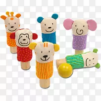 毛绒玩具&可爱的玩具材料婴儿手指玩具