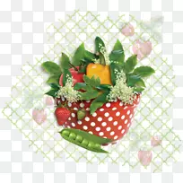 草莓花盆设计蔬菜水果