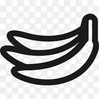 线条白色剪贴画烹饪香蕉