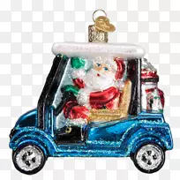 圣诞老人圣诞装饰品高尔夫球小车-圣诞老人