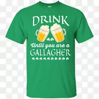 T-恤圣帕特里克日啤酒喝爱尔兰人t恤