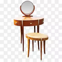 咖啡桌，木头染色椅.桌子