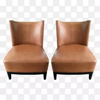 俱乐部椅棕色焦糖色设计