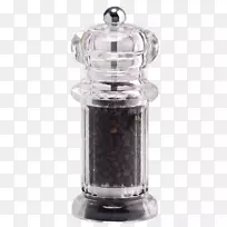 盐和胡椒摇瓶玻璃黑胡椒玻璃