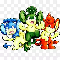 Pokémon Pansear猴子Pansage元素斑岩
