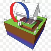 地热热泵地热采暖空气源热泵供暖系统