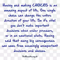 选择决策-生命文件笔迹-一项决定，做出单一的选择，领导你的人生。