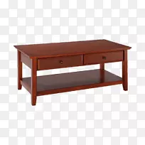 咖啡桌抽屉木制家具.棕色桌子
