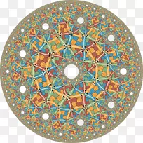对称圆点m.c。埃舍尔-圆