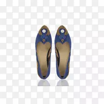 拖鞋楔形蓝色设计师-MJM设计鞋