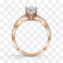 钻石神圣与合作订婚戒指珠宝-钻石
