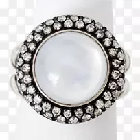 订婚戒指珍珠大卫尤曼钻石戒指