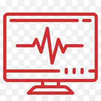 计算机图标心脏计算机监视器-心脏