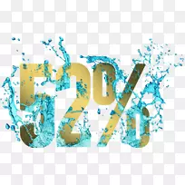 平面设计水桌面壁纸字体-水