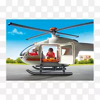 直升机玩具Playmobil航空医疗服务乐高市-直升机